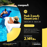 PACK PROMO 2 POUF Uni MEDIUM Pouf Géant Nos poufs