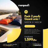 PACK PROMO 2 POUF Uni L Pouf Géant Nos poufs