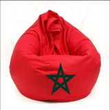 Pouf Poire Rouge – Étoile du Maroc Pouf poire Collection CAN 2025 MOROCCO