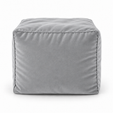 Pouf cube en velours Gris clair – 50 × 50 × 50 cm